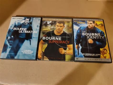 Dvd Lot Of 3 The Bourne Identity Supremacy Ultimatum 5 00 Picclick