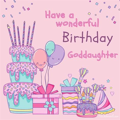 Happy Birthday Cards For Goddaughter With Good Wishes
