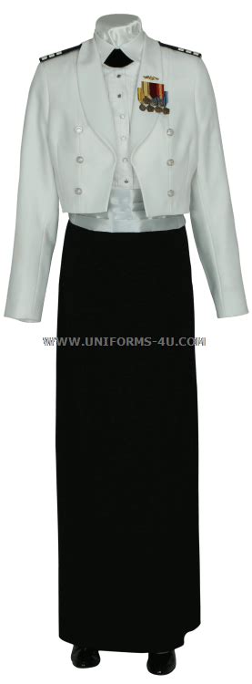 Us Coast Guard Auxiliary Womens Dinner Dress White Uniform