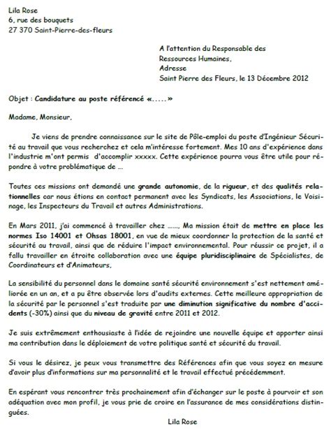 exemple de lettre de motivation ingenieur  Modele de lettre type
