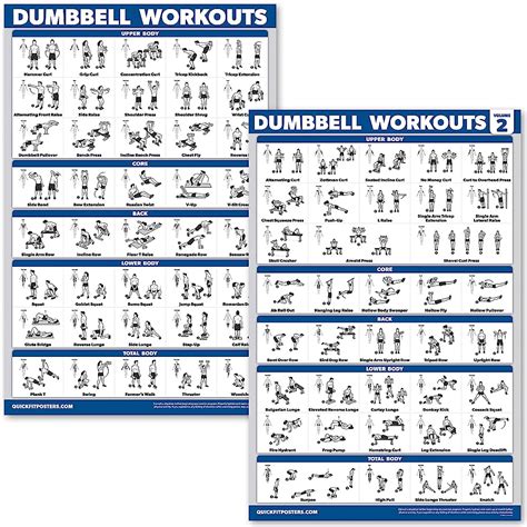 Quickfit Battle Rope Workout Poster Laminated Illustrated Exercise