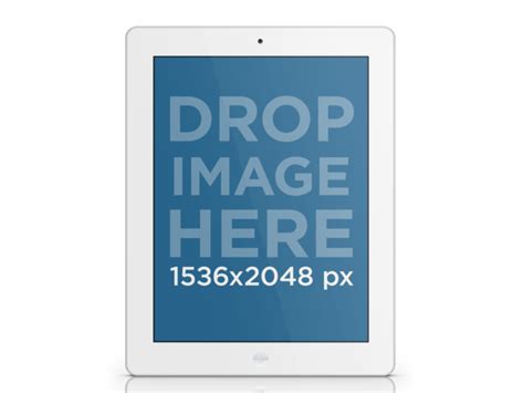 Placeit Tablet Mockup Of A White Ipad Over Clear Background
