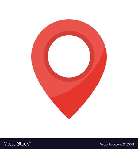 Red Map Pointer Icon Simple Location Mark Gps Vector Image