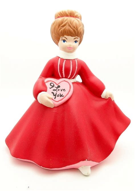 Vintage Valentine Girl Figurine 1971 Doll By Lovetimelessvintage 12 00 … Vintage Valentines