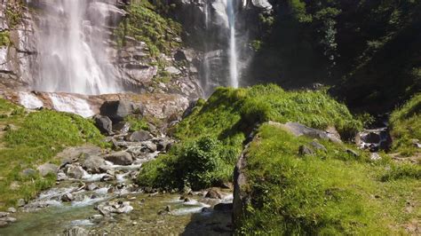 Acquafraggia Waterfall Piuro Lombardy Italy Slow Motion 9407733 Stock