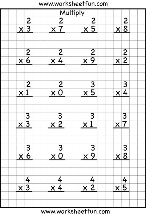 Multiplication Worksheets Times