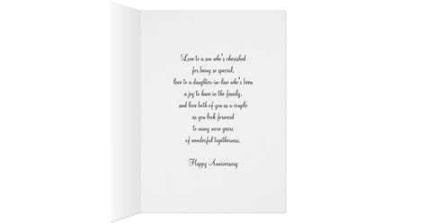 Happy Wedding Anniversary Son And Wife Flowers Greeting Card Zazzle