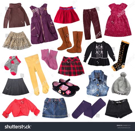 Casual Child Girl Clothes Set Isolated Stock Photo 344901215 Shutterstock