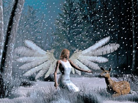 Beautiful Christmas Angels Desktop Wallpaper Wallpapersafari