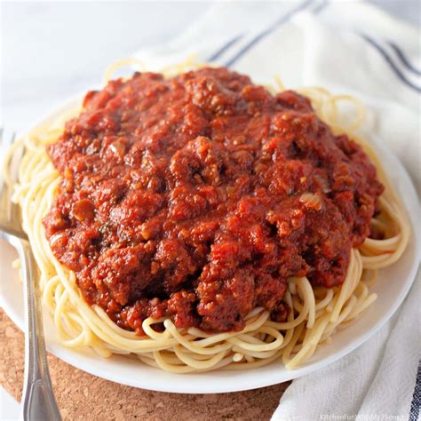 Homemade Spaghetti Meat Sauce Kitchen Fun With My 3 Sons