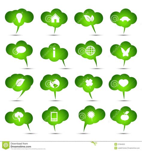 Vector Collection Of Ecological Bubbles Stock Vector Illustration Of