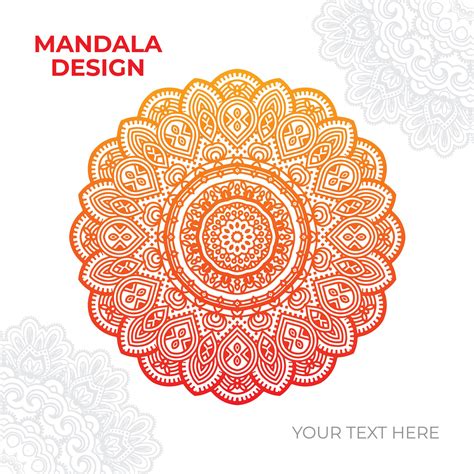 Orange And Yellow Intricate Mandala Design 931827 Vector Art At Vecteezy