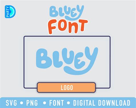 Bluey Font Bundle Svg Png Ttf Instant Download Etsy België