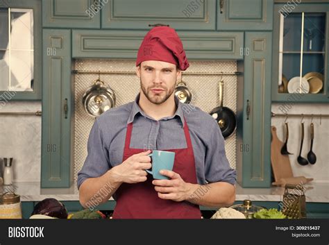 Man Chef Wear Apron Image And Photo Free Trial Bigstock