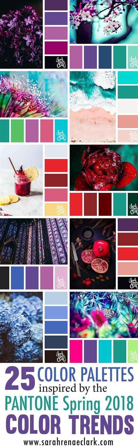 Color Palettes Inspired By The Pantone Color Trend Predictions For Spring Use These Color