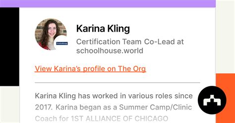 Karina Kling Certification Team Co Lead At Schoolhouseworld The Org