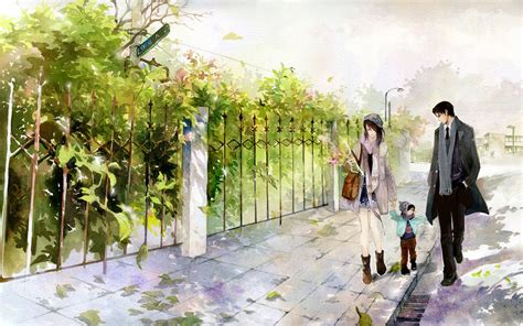 Drawing Child Anime Foliage Wallpaper 70978 1920x1200px On