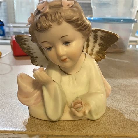 Other Vintage Tilso Cherub Figurine Porcelain Bisque Angel Figurine
