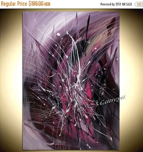 Purple Abstract Painting 36 Vertical Art On Canvas Purple Bloom