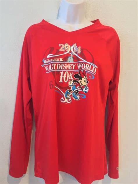 Walt Disney World 10k 2014 Inaugural Long Sleeve Tee Shirt Womens Large 77 Ebay