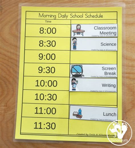 Daily Visual School Schedule For Remote Hybrid Or At Home Learning 3