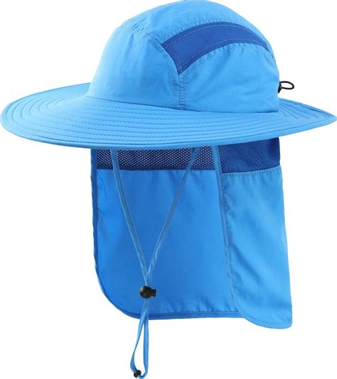 Home Prefer Mens Upf 50 Sun Protection Cap Wide Brim Fishing Hat With