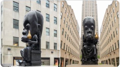 Rockefeller Center Unveils 25 Foot African King Statue National