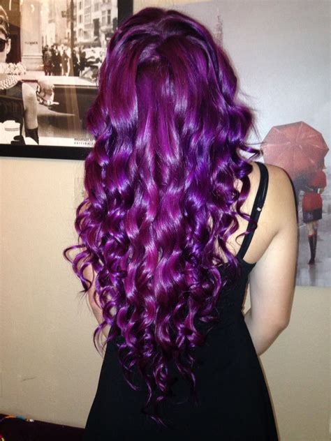 Purplehair Hair Curls Long Hair Styles Purple Hair Beauty