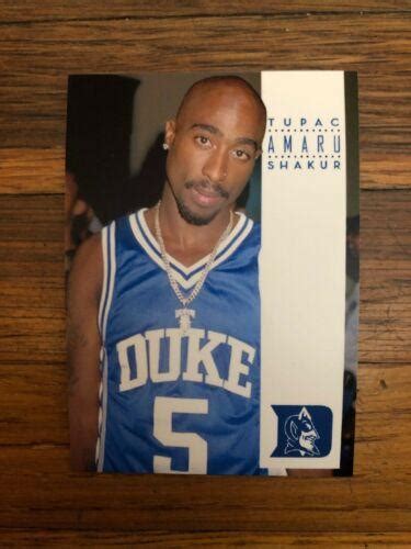 Tupac Shakur 2pac Duke Jersey Basketball Trading Card Death Row Limited