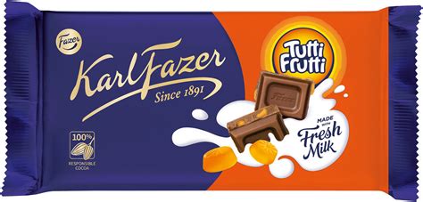 Karl Fazer Tutti Frutti Milk Chocolate Safka Continental Goodies