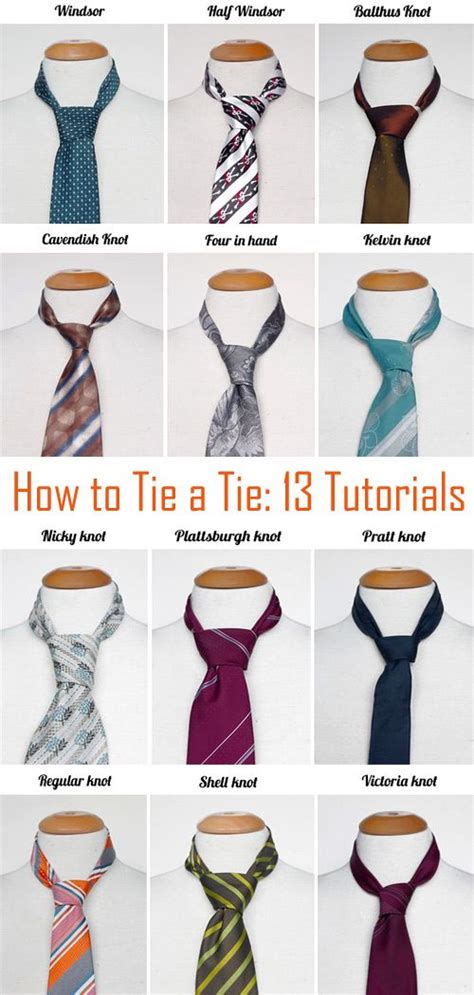 How To Tie A Tie Knot 13 Tutorials Tie Knots Tutorial Tie A Tie