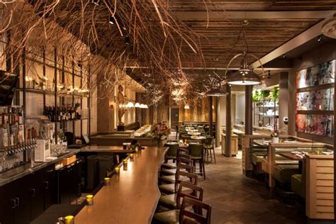 Nature Inspired Restaurant With Tree Branch Ceiling 2015