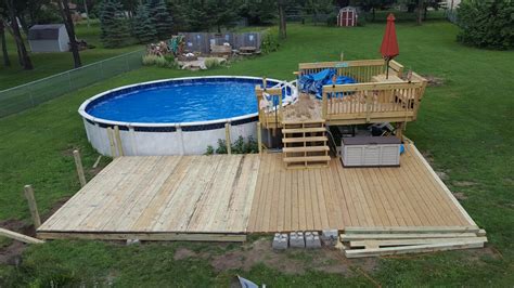 The main advantage of a concrete pool is the fact that it can. 24' ABG pool | Building a pool, Pool, In ground pools