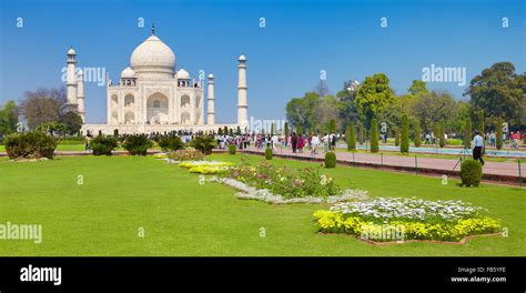 Taj Mahal And The Mughal Gardens Of The Taj Mahal Agra Uttar Pradesh