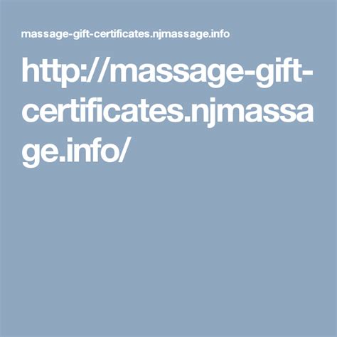 Massage T Massage T Spa T Certificate Massage