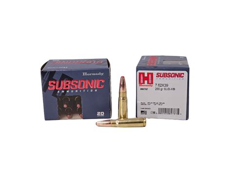 Hornady Subsonic 762x39mm Ammo Sub X Ftx 20 Rounds