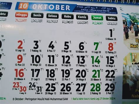 Kalender Jawa Bulan Oktober 2022 Lengkap Pasaran Dan Wuku Halaman 2