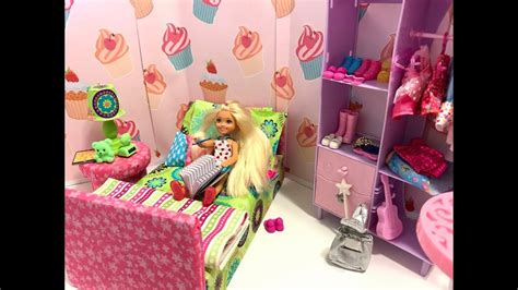 barbie chelsea bedroom morning routine youtube