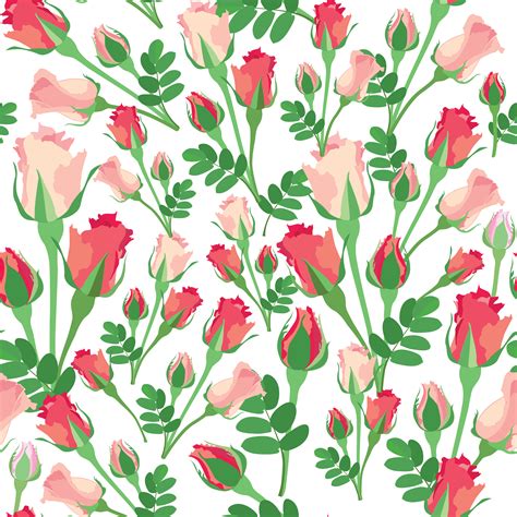 floral seamless pattern flower rose background 527343 vector art at vecteezy