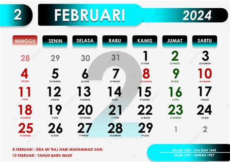 Calendar 2024 February Month Design Template Calendar 2024 Calendar