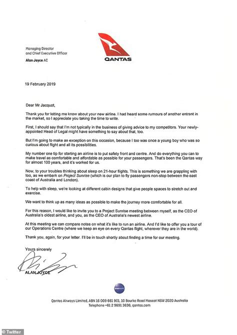 Do not speak too much about what you want. Boy, 10, writes adorable letter to the CEO of Qantas | Daily Mail Online