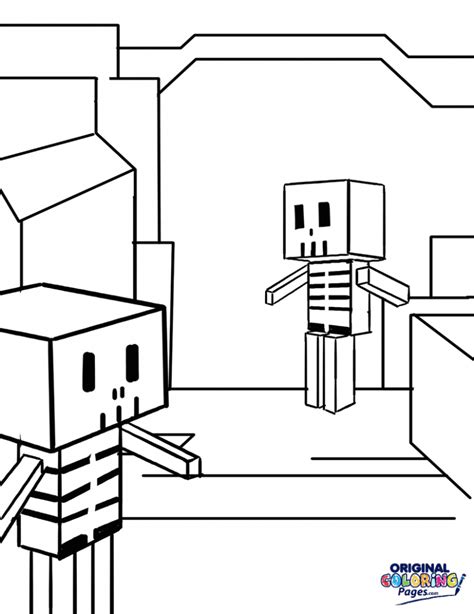 Minecraft Skeleton Coloring Pages