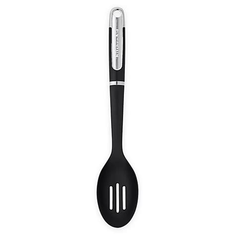 Kitchenaid® Epicure Slotted Spoon In Black Bed Bath And Beyond