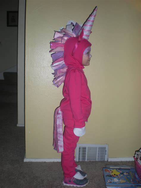 Homemade Unicorn Costume No Sew Just Pin And Glue Adorable