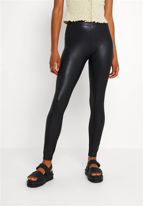 Pieces Pcnew Shiny Leggings Blacknero Zalandoit