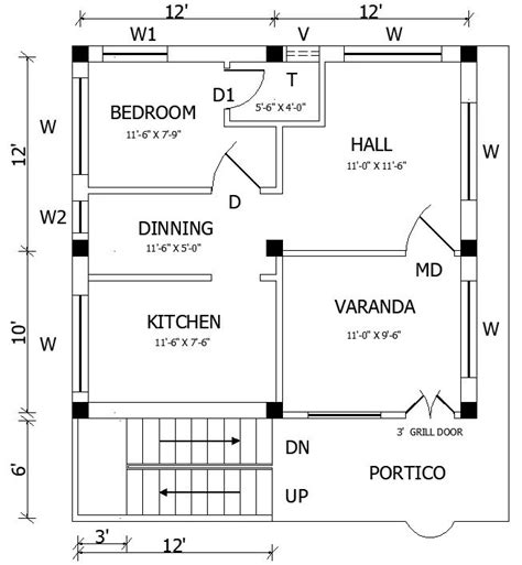 Autocad 2d House Plan