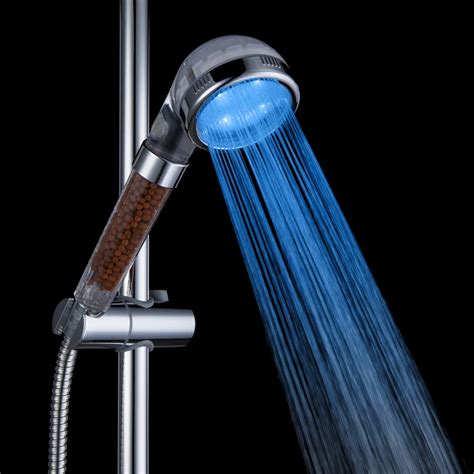 Led Shower Head Bathroom Showerhead Water Saving Handheld High Pressure Rain Shower Spa Anion