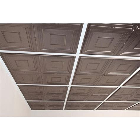 Ceilume Jackson Faux Tin 2 Ft X 2 Ft Lay In Or Glue Up Ceiling Panel