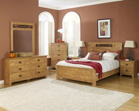 The concept of beauty and balance will be main concept to design bedroom furniture of knotty pine. Dakota™ King Knotty Pine Bedroom Suite