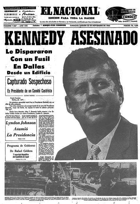 Asesinato De Kennedy Publicado El 23 De Noviembre De 1963 Asesinato